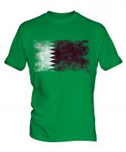 Qatar Distressed Flag Mens T-Shirt