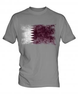 Qatar Distressed Flag Mens T-Shirt