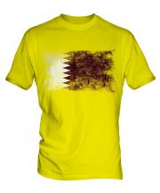 Qatar Distressed Flag Mens T-Shirt
