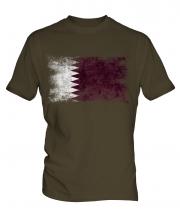 Qatar Distressed Flag Mens T-Shirt