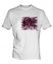Qatar Distressed Flag Mens T-Shirt