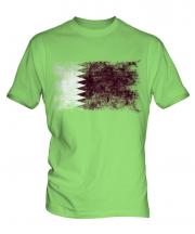 Qatar Distressed Flag Mens T-Shirt
