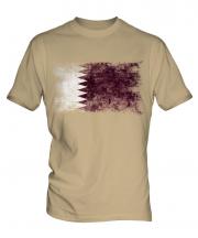 Qatar Distressed Flag Mens T-Shirt