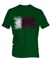 Qatar Distressed Flag Mens T-Shirt