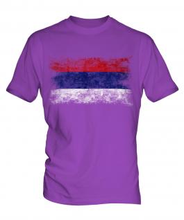 Republika Srpska Distressed Flag Mens T-Shirt
