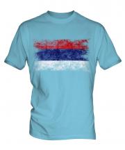 Republika Srpska Distressed Flag Mens T-Shirt