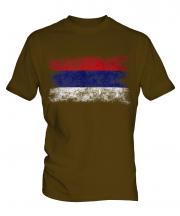 Republika Srpska Distressed Flag Mens T-Shirt