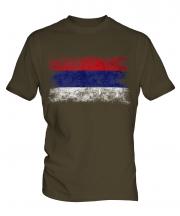 Republika Srpska Distressed Flag Mens T-Shirt
