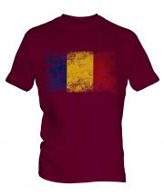 Romania Distressed Flag Mens T-Shirt