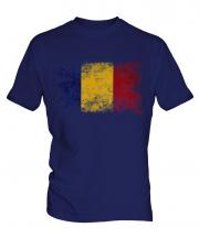 Romania Distressed Flag Mens T-Shirt