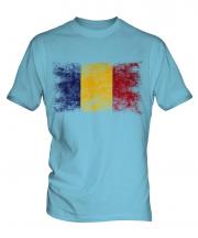 Romania Distressed Flag Mens T-Shirt