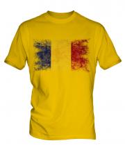 Romania Distressed Flag Mens T-Shirt