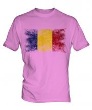 Romania Distressed Flag Mens T-Shirt