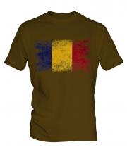 Romania Distressed Flag Mens T-Shirt