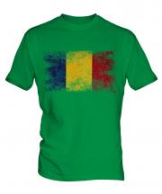 Romania Distressed Flag Mens T-Shirt