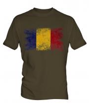 Romania Distressed Flag Mens T-Shirt