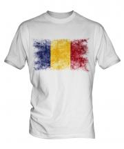 Romania Distressed Flag Mens T-Shirt
