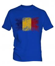 Romania Distressed Flag Mens T-Shirt