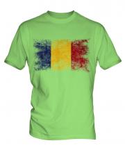 Romania Distressed Flag Mens T-Shirt
