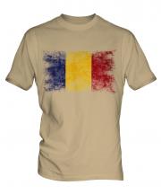 Romania Distressed Flag Mens T-Shirt
