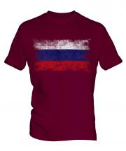 Russia Distressed Flag Mens T-Shirt