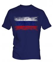 Russia Distressed Flag Mens T-Shirt