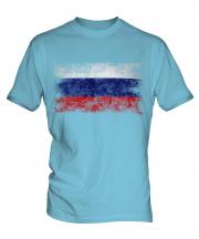 Russia Distressed Flag Mens T-Shirt