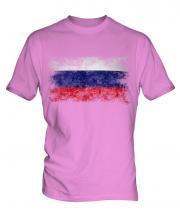 Russia Distressed Flag Mens T-Shirt