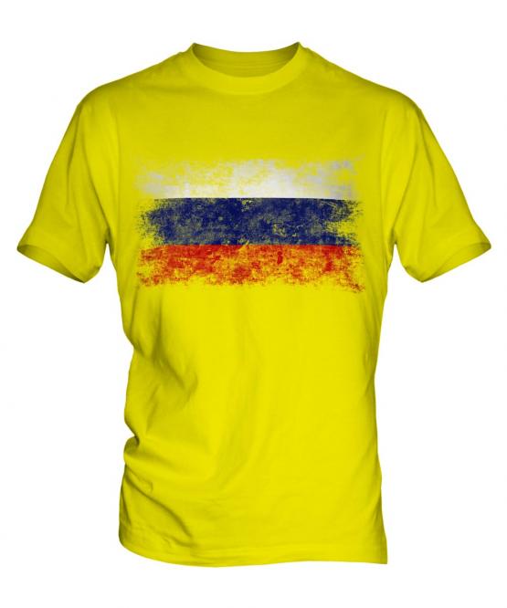 Russia Distressed Flag Mens T-Shirt