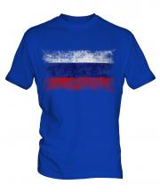 Russia Distressed Flag Mens T-Shirt