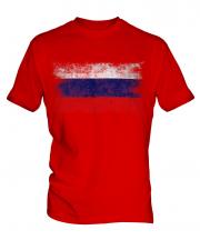 Russia Distressed Flag Mens T-Shirt