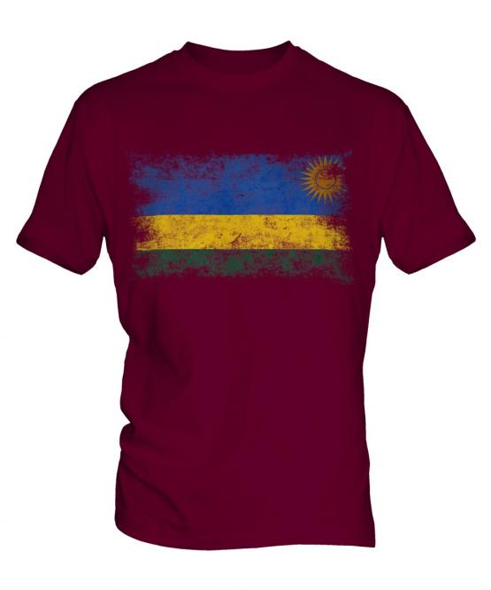 Rwanda Distressed Flag Mens T-Shirt