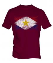 Saba Distressed Flag Mens T-Shirt