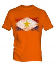 Saba Distressed Flag Mens T-Shirt