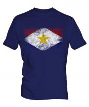 Saba Distressed Flag Mens T-Shirt