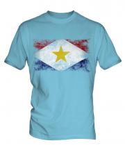 Saba Distressed Flag Mens T-Shirt