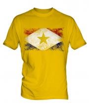 Saba Distressed Flag Mens T-Shirt