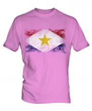Saba Distressed Flag Mens T-Shirt