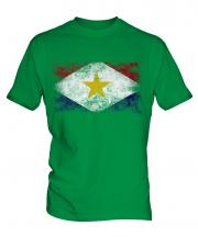 Saba Distressed Flag Mens T-Shirt