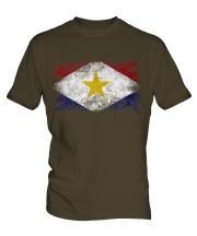Saba Distressed Flag Mens T-Shirt