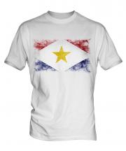 Saba Distressed Flag Mens T-Shirt