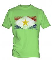 Saba Distressed Flag Mens T-Shirt