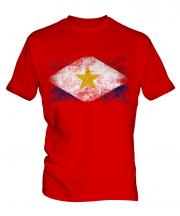 Saba Distressed Flag Mens T-Shirt