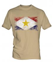 Saba Distressed Flag Mens T-Shirt
