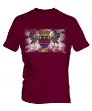 Saint Barthelemy Distressed Flag Mens T-Shirt