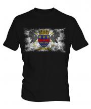 Saint Barthelemy Distressed Flag Mens T-Shirt