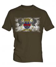 Saint Barthelemy Distressed Flag Mens T-Shirt