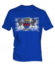 Saint Barthelemy Distressed Flag Mens T-Shirt