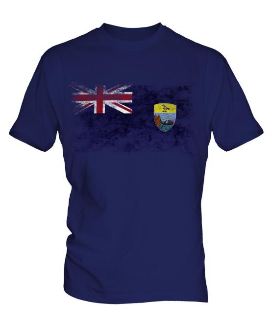 Saint Helena Distressed Flag Mens T-Shirt