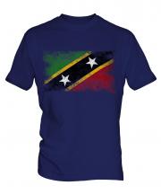 Saint Kitts And Nevis Distressed Flag Mens T-Shirt